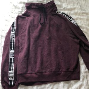 magenta pink bunched neck sweatshirt!!!!